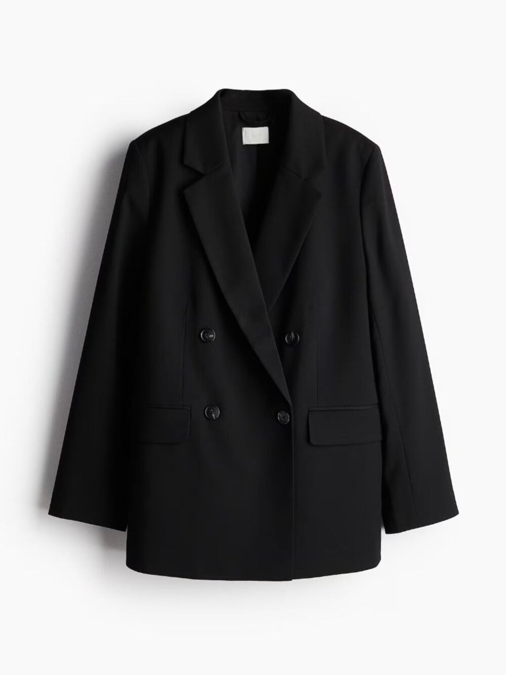 H&M I NWOT Double-Breasted Blazer Jacket, Black